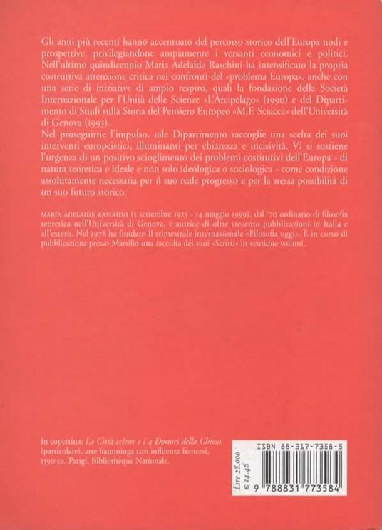 Lettera all'Europa, - Maria Adelaide Raschini - 2