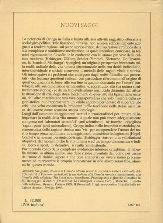 Idee per una storia della filosofia. A cura di Armando Savignano - José Ortega y Gasset - 2