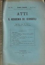 Atti della R. Accademia dei Georgofili vol. XXII- dis. 1-3