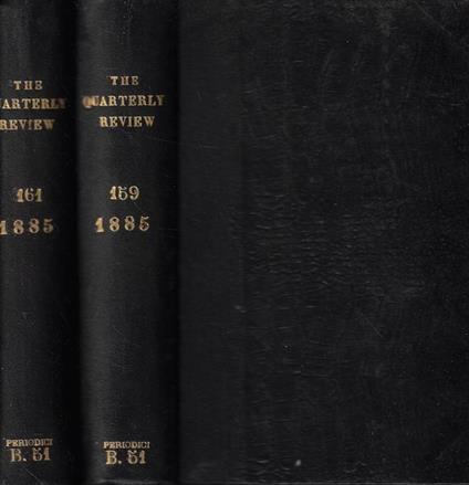 The Quarterly Review Vol.  159-161 n. 316-317-321-322 Anno 1885 - copertina