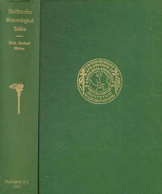 Smithsonian meteorological tables - copertina