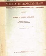 Scripta hierosolymitana Vol.X. Studies in western literature