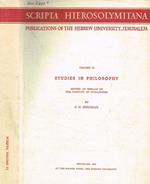 Scripta hierosolymitana vol.VI. Studies in philosophy