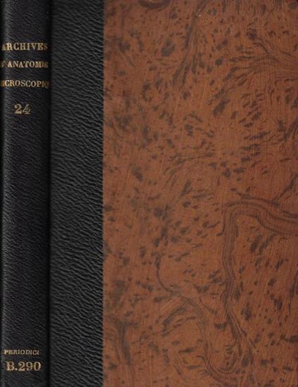 Archives d'Anatomie Microscopique Tomo XXIV Anno 1928 - copertina