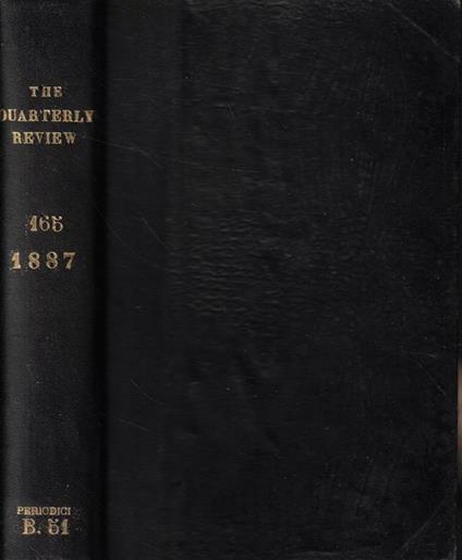 The Quarterly Review July-October 1887 - copertina