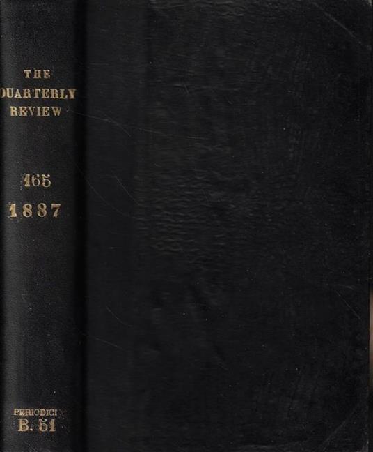 The Quarterly Review July-October 1887 - copertina