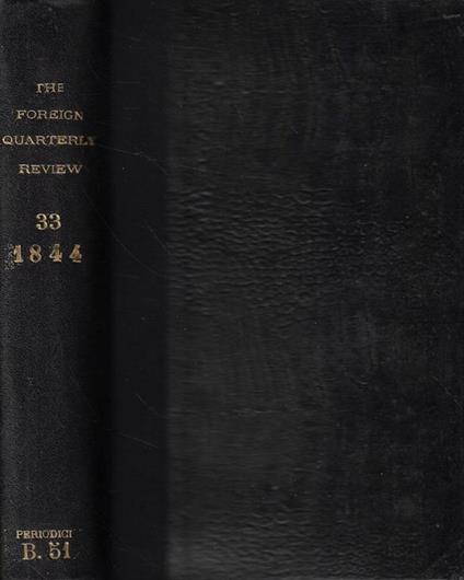The Foreign Quarterly Review April -July 1844 - copertina