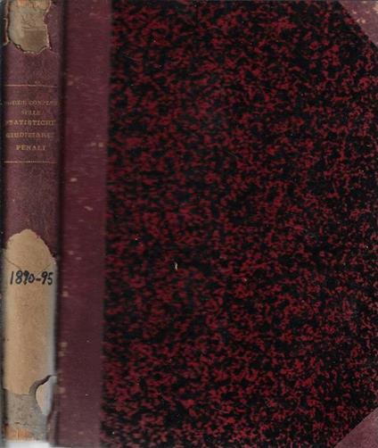 Notizie complementari alle statistiche giudiziarie penali degli anni 1890-95 - copertina