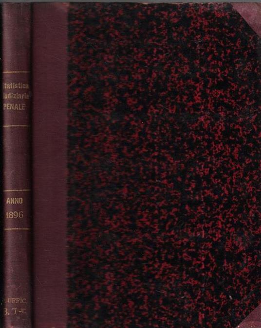 Statistica giudiziaria penale per l'anno 1896 - copertina