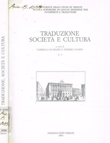 Traduzione società e cultura n.4 - copertina