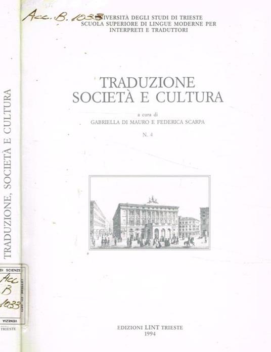 Traduzione società e cultura n.4 - copertina