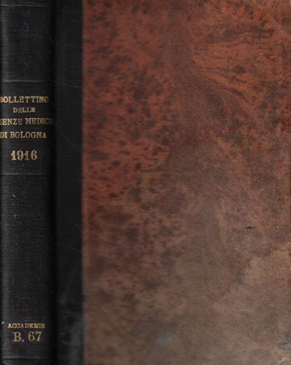 Bullettino delle Scienze Mediche Anno 1916 - copertina
