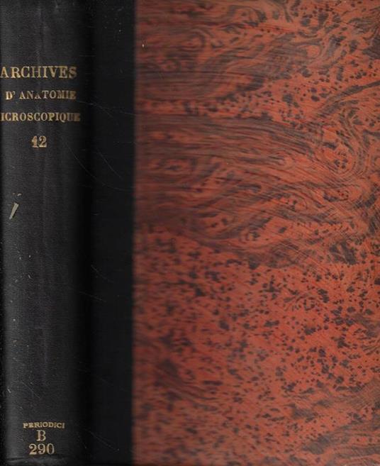 Archives d'Anatomie Microscopique Anno 1910 - copertina