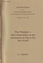 The Peccary- with observations on the Introduction of Pigs to the New World
