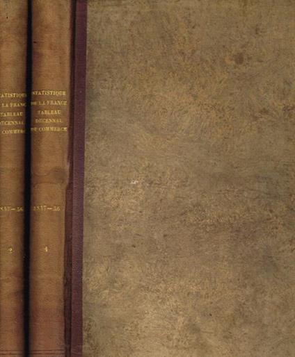 Tableau decennal du commerce de la France avec ses colonies et les puissances etrangeres 1847 a 1856. 2voll. - copertina