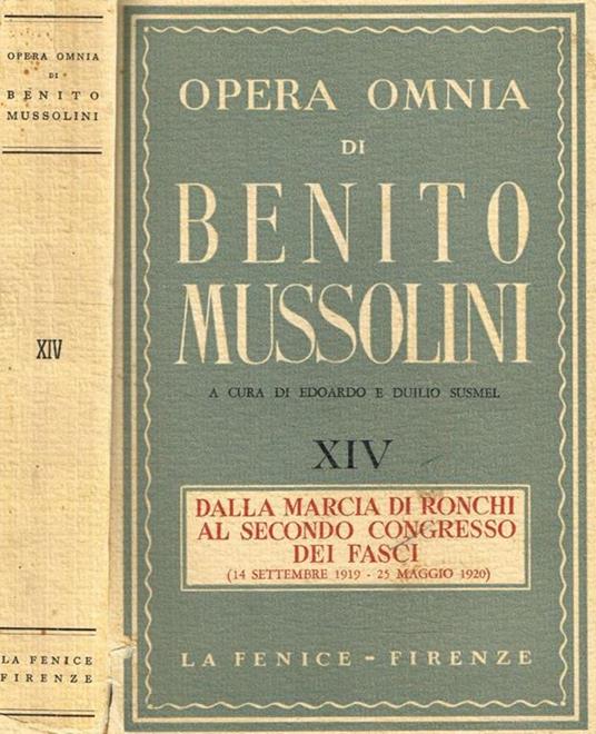 Opera omnia di Benito Mussolini. Vol.XIV - copertina