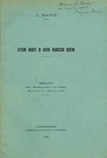 Lettere inedite di Anton Francesco Bertini