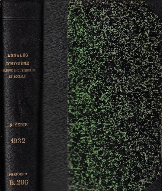 Annales d'hygiène publique, industrielle et sociale 1932 - copertina