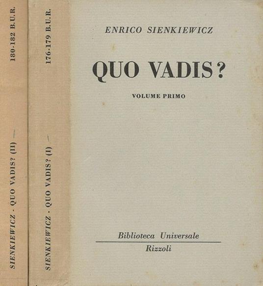 Quo Vadis - Henryk Sienkiewicz - copertina