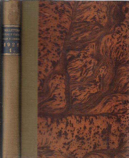 Bollettino di legislazione e statistica doganale e commerciale anno XXXVIII 1921 parte seconda - copertina