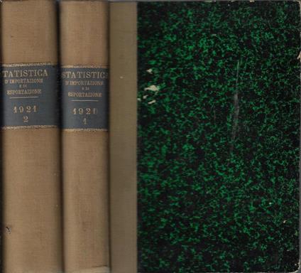 Statistica del commercio speciale di importazione e di esportazione gennaio-maggio anno 1921 - copertina