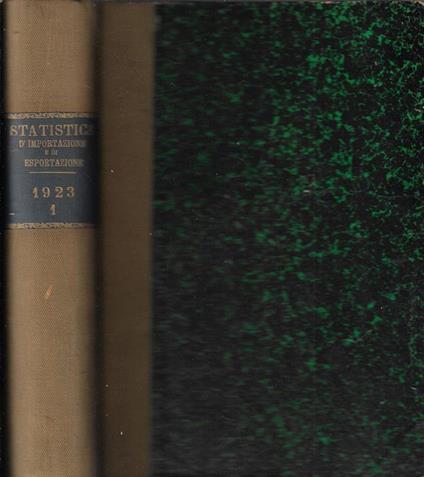Statistica del commercio speciale di importazione e di esportazione gennaio-settembre anno 1923 - copertina
