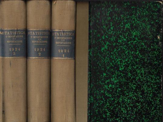 Statistica del commercio speciale di importazione e di esportazione anno 1924 - copertina