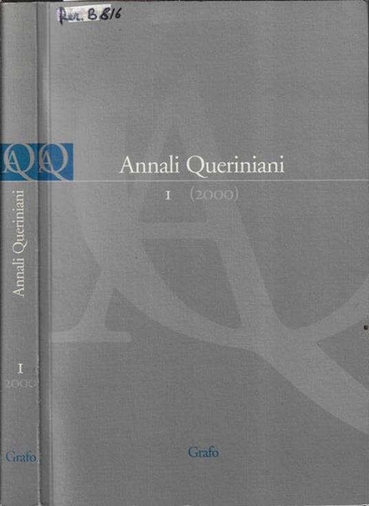 Annali queriniani I 2000 - copertina