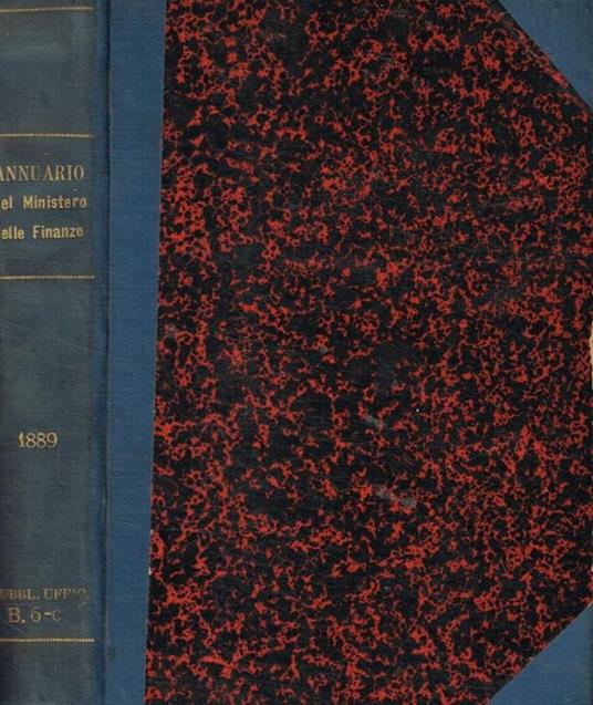 Annuario del ministero delle finanze e del tesoro del regno d'italia 1889 - copertina