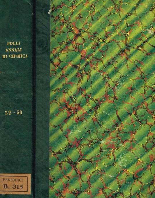 Annali di chimica applicata alla medicina. Vol.LII, LIII, serie 3, anno 1871 - Giovanni Poli - copertina