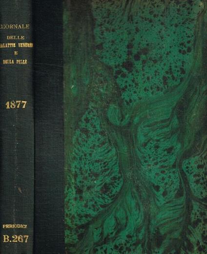 Giornale italiano delle malattie veneree e della pelle. Anno XII, 1877 - copertina