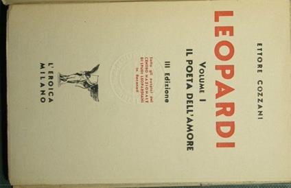 Leopardi - Ettore Cozzani - copertina