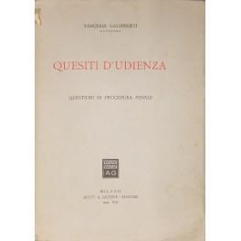 Quesiti d'udienza. Questioni di procedura penale - copertina