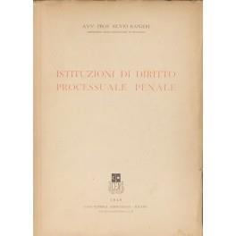 Istituzioni di diritto processuale penale - Silvio Ranieri - copertina