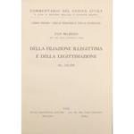 Della filiazione illegittima e della legittimazione. Art. 250-290
