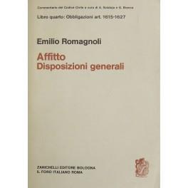 Affitto. Disposizioni generali. Art. 1615-1627 - Emilio Romagnoli - copertina