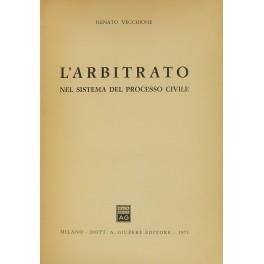 L' arbitrato nel sistema del processo civile - copertina
