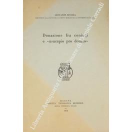 Donazione fra coniugi e usucapio pro donato - Giovanni Nicosia - copertina