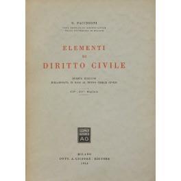 Elementi di diritto civile - Giovanni Pacchioni - copertina