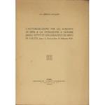 L' autorizzazione per gli acquisti di beni e la donazione a favore degli Istituti ecclesiastici ed Enti di culto dopo il Concordato 11 febbraio 1929