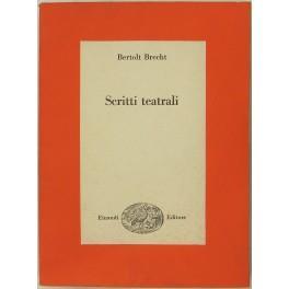 Scritti teatrali - Bertolt Brecht - copertina