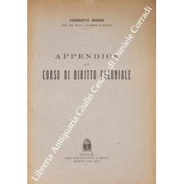 Appendice al Corso di Diritto Coloniale - Umberto Borsi - copertina