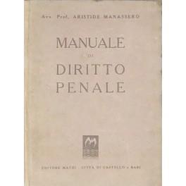 Manuale di diritto penale - Aristide Manassero - copertina