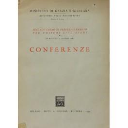 Secondo corso di perfezionamento per Uditori Giudiziari (30 maggio - 11 agosto 1958). Conferenze - copertina