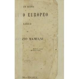 D'un nuovo diritto europeo - Terenzio Mamiani - copertina