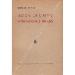 Lezioni di diritto internazionale privato - Gaetano Morelli - copertina