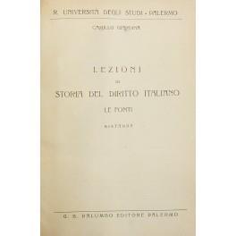 Lezioni di storia del diritto italiano - copertina