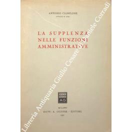 La supplenza nelle funzioni amministrative - Antonio Cianflone - copertina