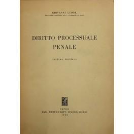 Diritto processuale penale - Giovanni Leone - copertina