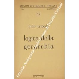 Logica della gerarchia - Nino Tripodi - copertina